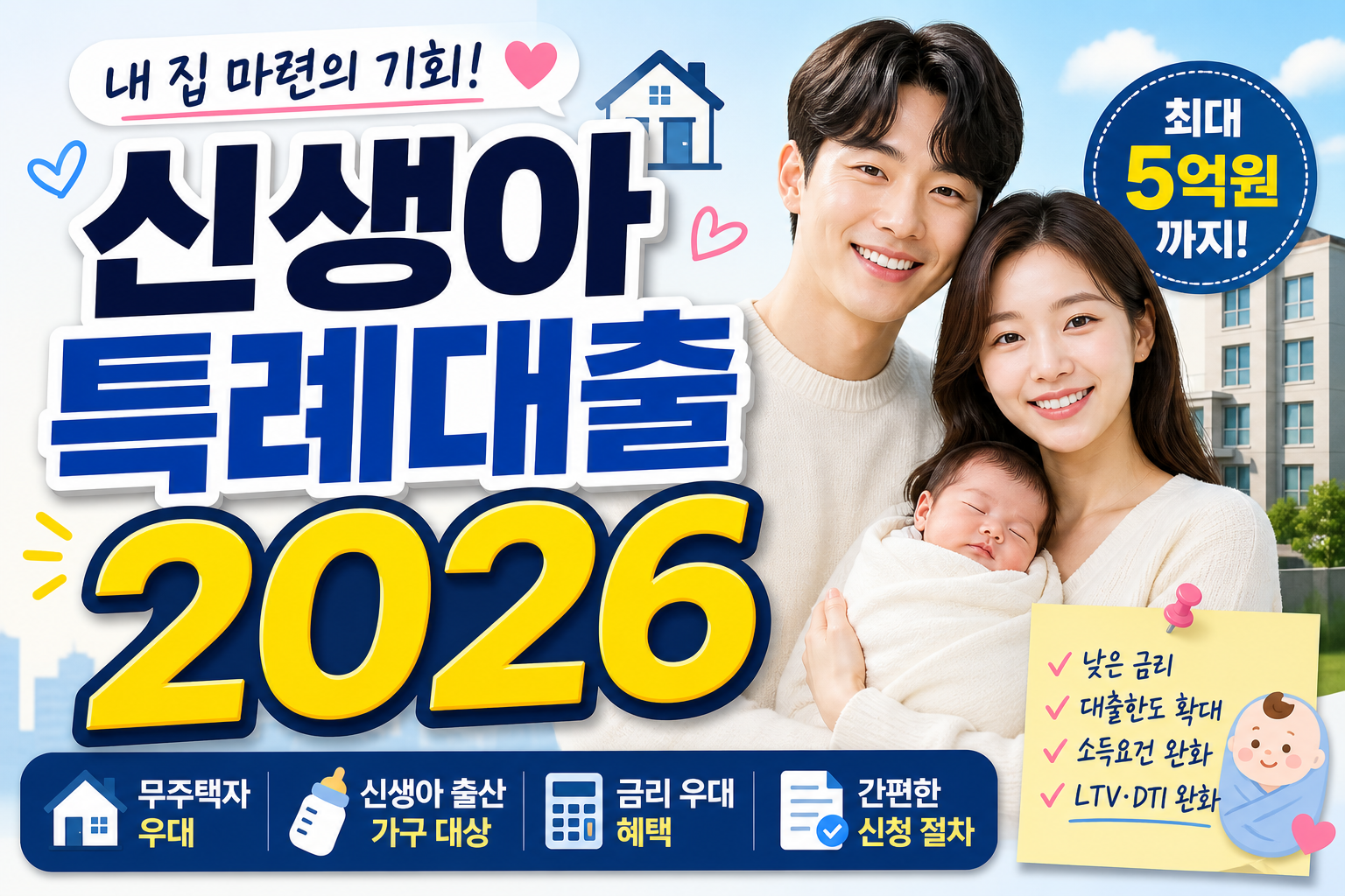신생아 특례대출 2026 최대 4억