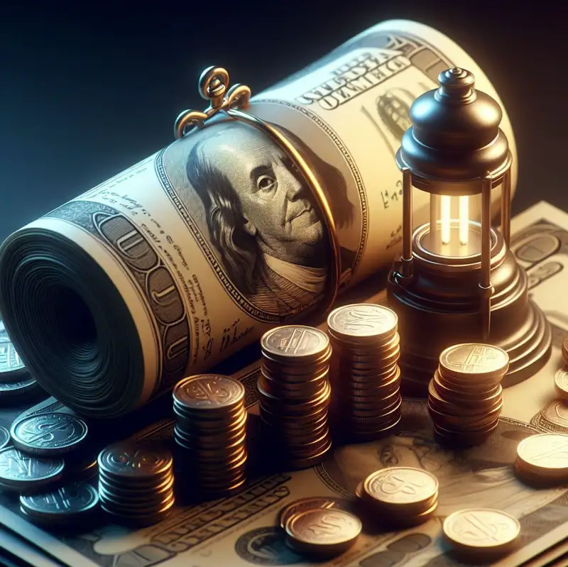 말아놓은-지폐와-동전의-모습