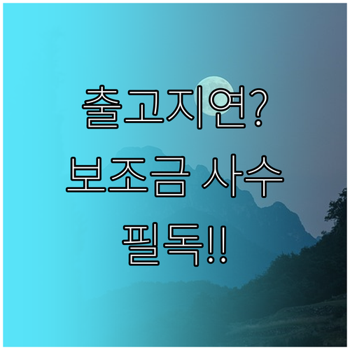 출고 지연 시 전기차 보조금 받는 법..