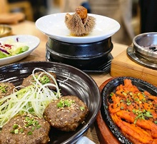 떡갈비-더덕-밤송이불쇼