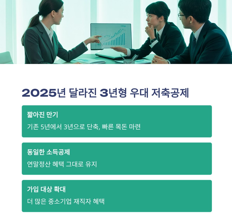 확 달라진 2025년 중소기업 우대 저축공제, 핵심은 '3년'