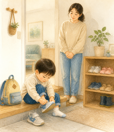 아이 자립심 키우기, 스스로 하려는 순간을 기다려주는 육아 방법(AI생성 이미지)