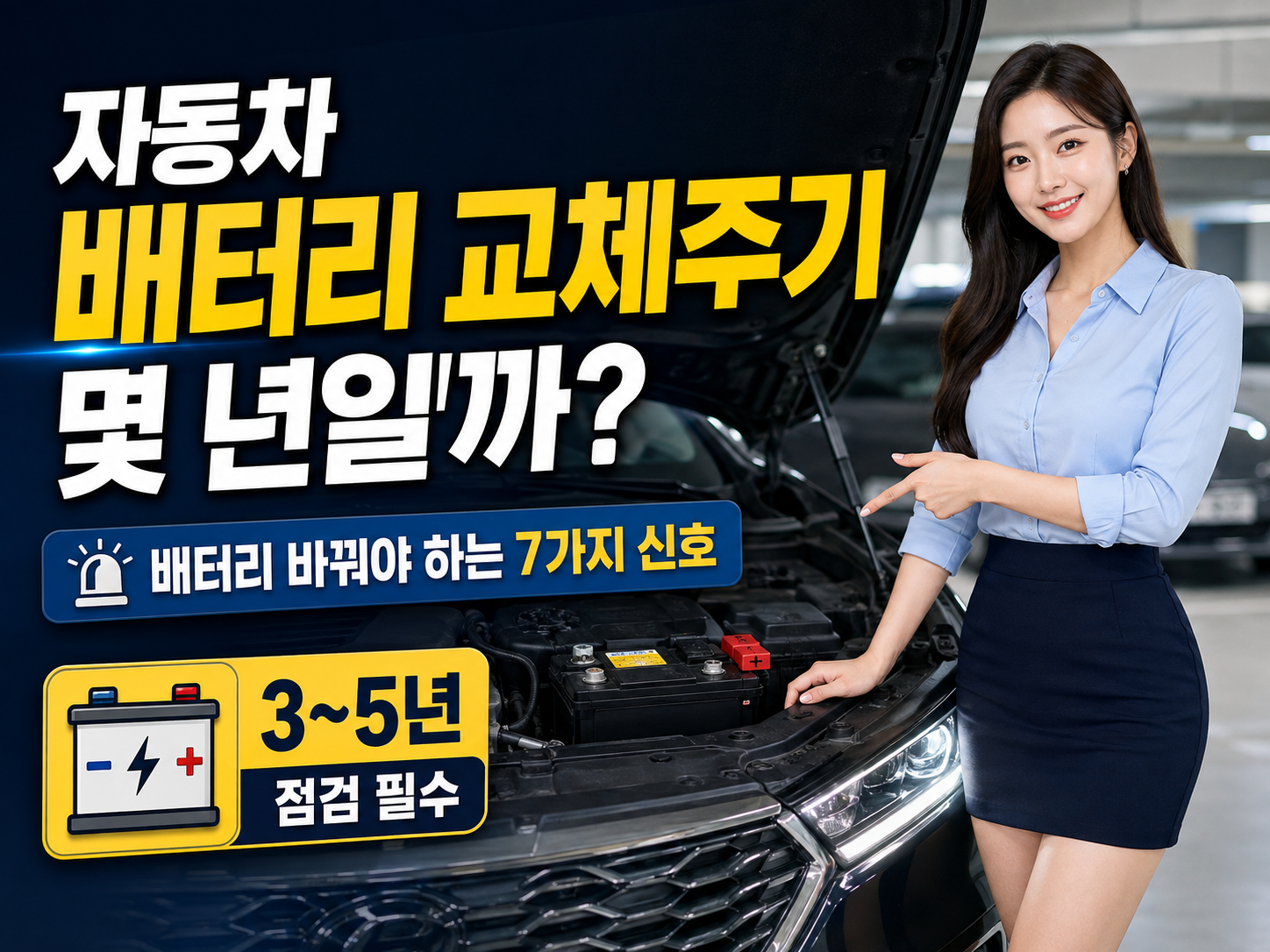 자동차 배터리 교체주기 3~5년과 배터리 바꿔야 하는 7가지 신호