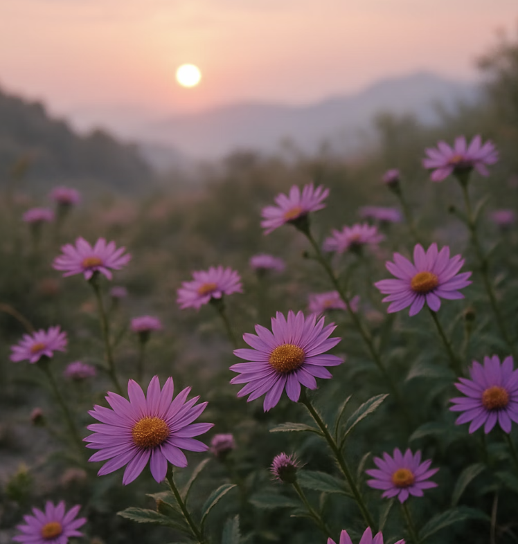 꽃이 피는 방식의 차이