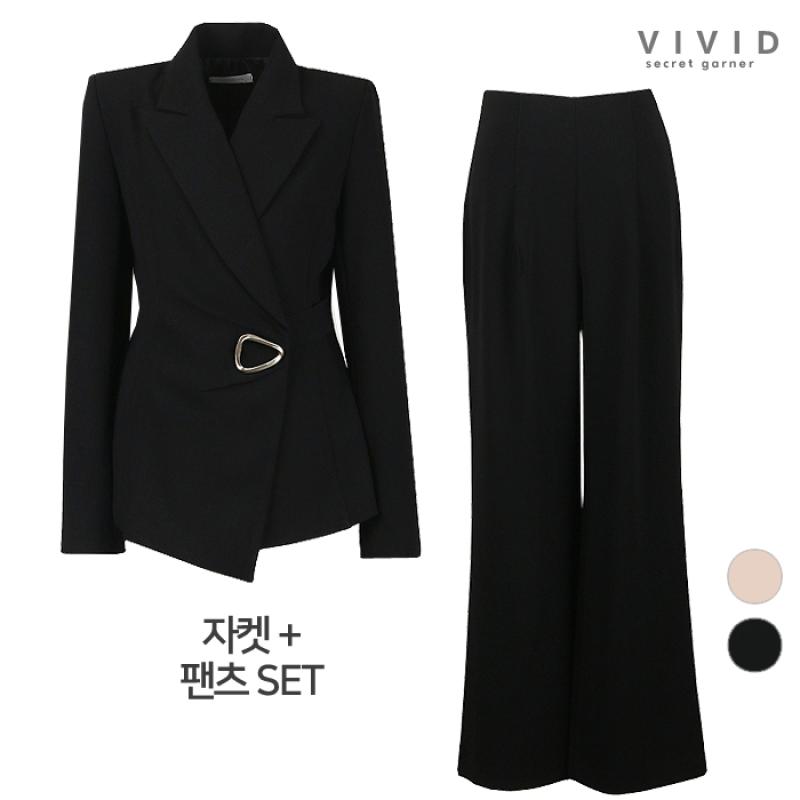 VIVID SET 여성 모던 정장자켓 정장팬츠 세트