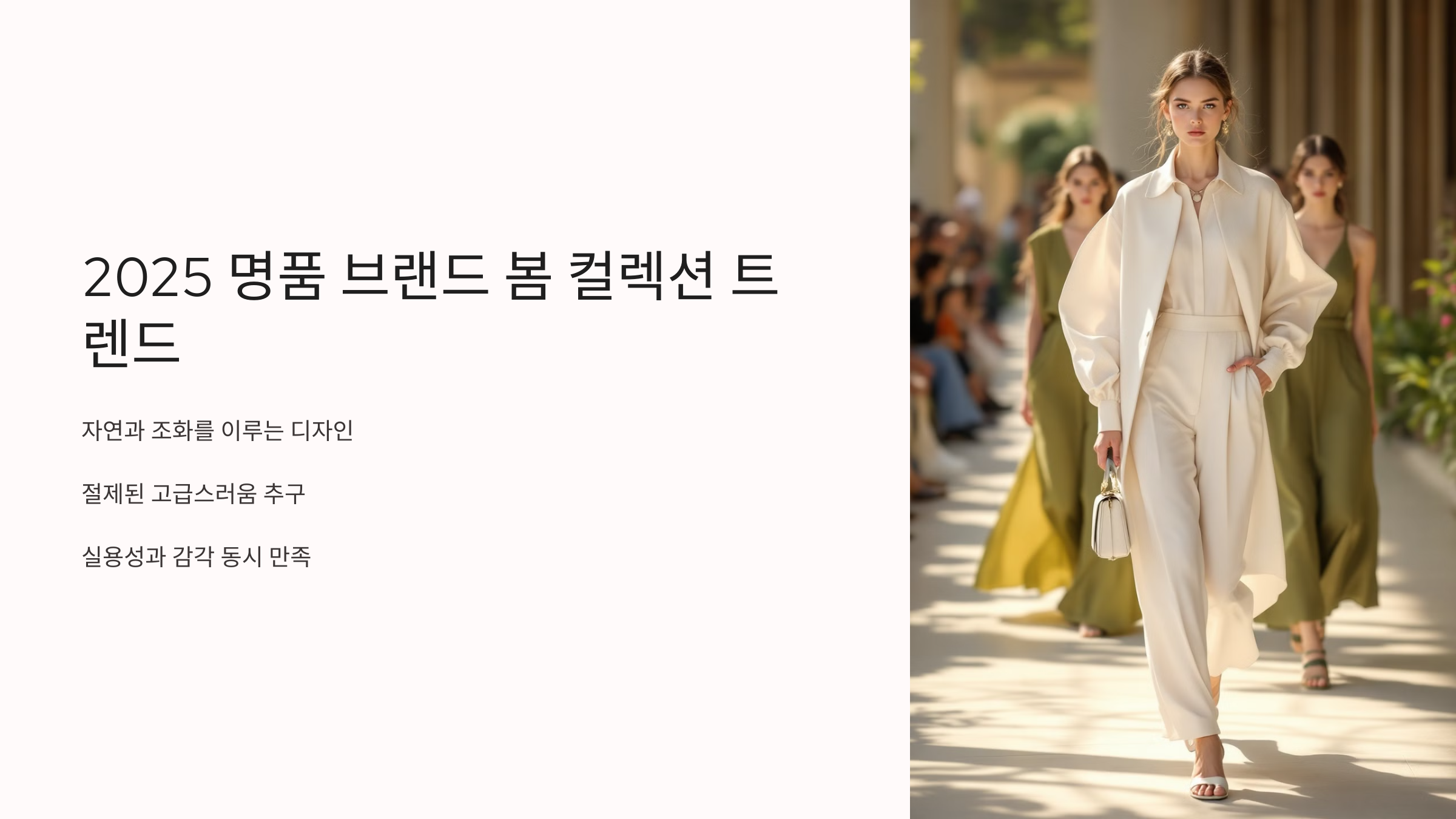 2025 명품 브랜드 봄 컬렉션 트렌드