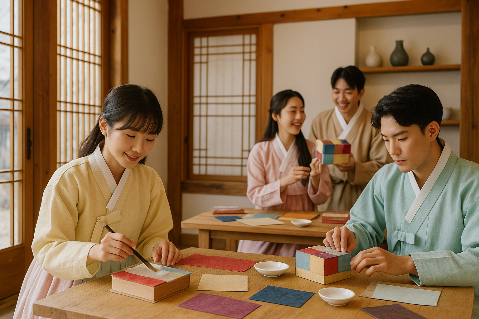 전통 체험 클래스에 참여하는 MZ세대