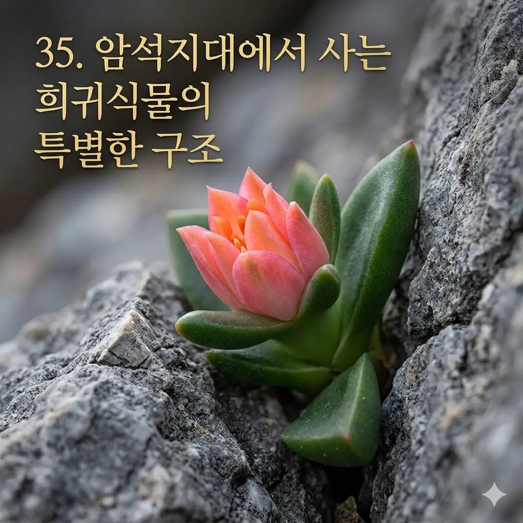 암석지대에서 사는 희귀식물의 특별한 구조