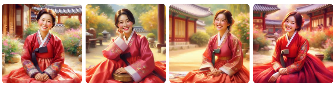 AI가 멋진 그림들을 여러 장 그려주었어요