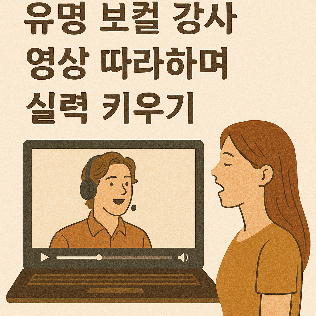 유명 보컬 강사 영상 따라 하며 실력 키우기 관련 사진