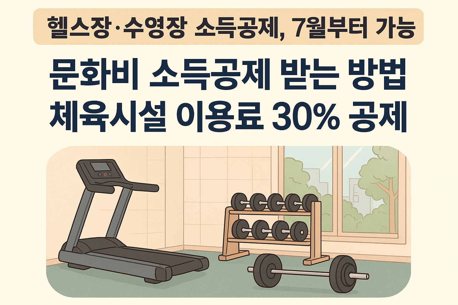 2025년 7월부터 헬스장과 수영장 이용료 소득공제 가능해집니다