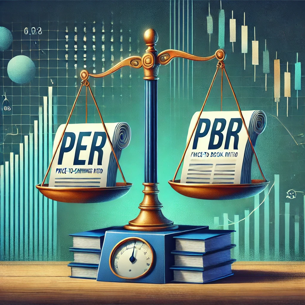 PER과 PBR 지표의 한계를 나타내는 비교 그래프