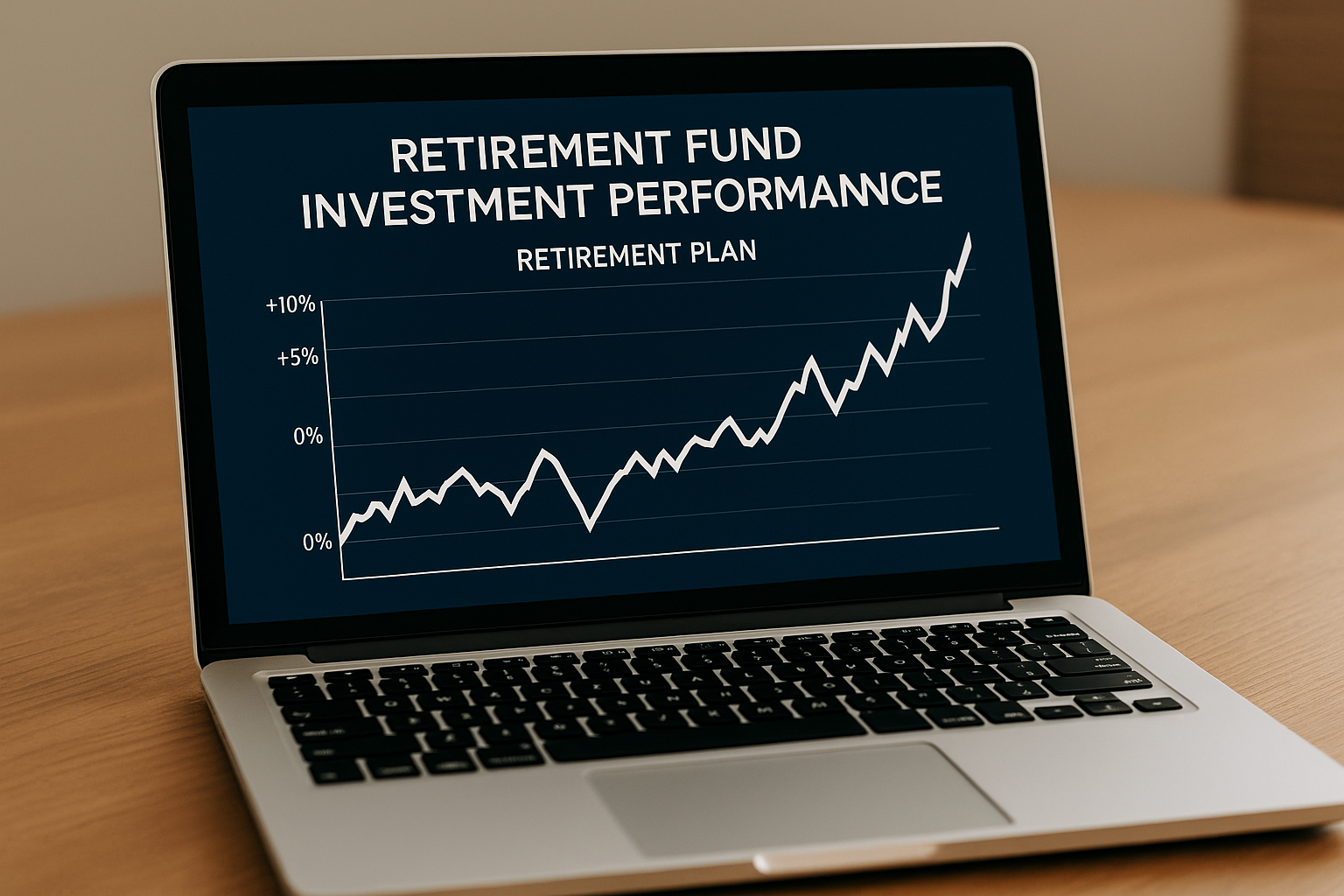 퇴직연금 운용 수익률을 보여주는 금융 차트 화면