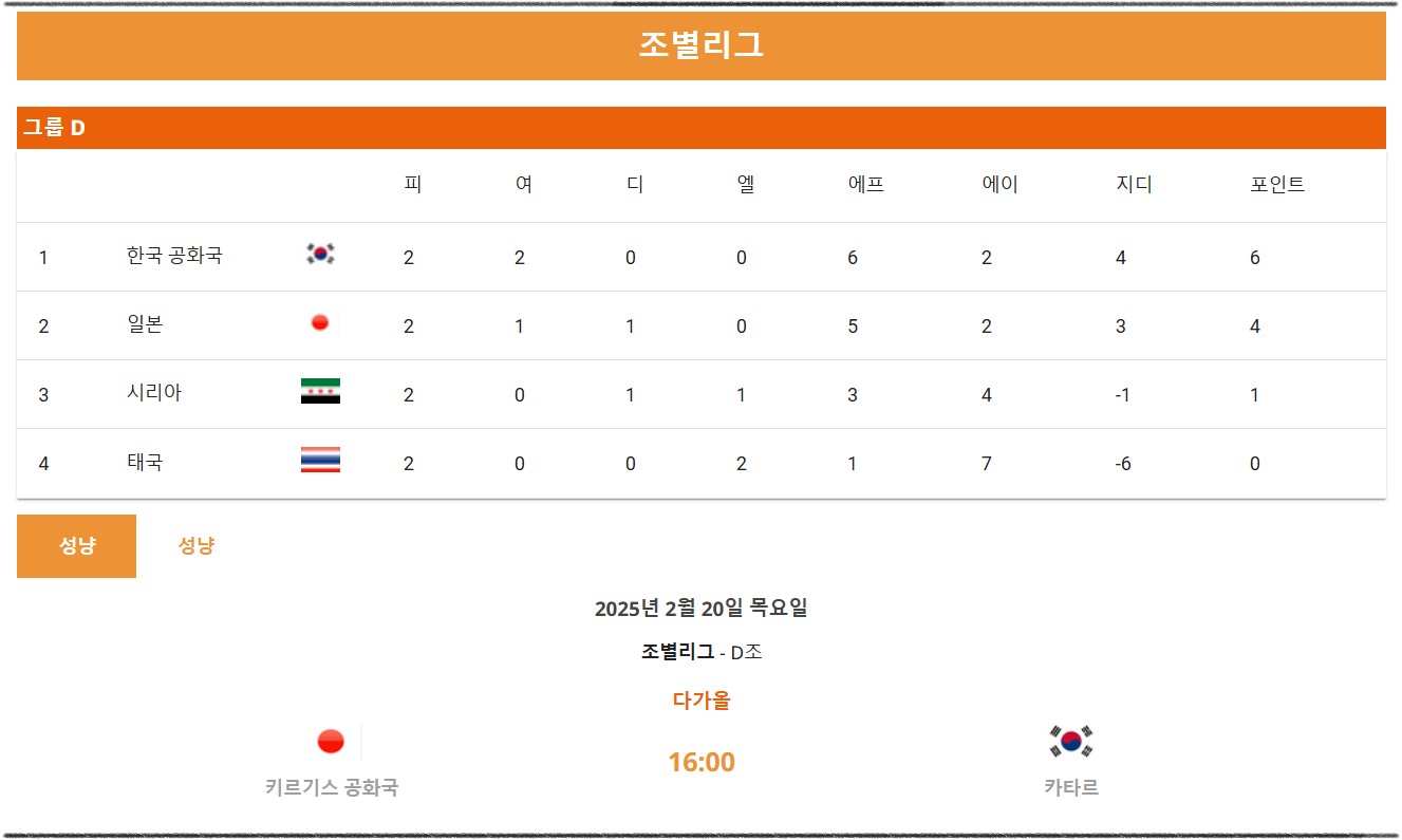 U-20 아시안컵 한국 vs 일본 실시간 중계