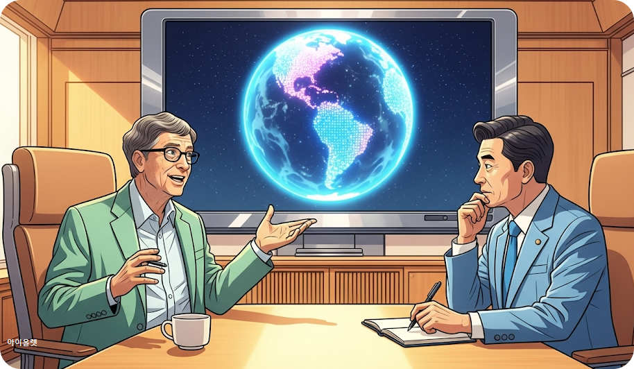 글로벌 보건과 기후 협력 논의 장면 가상으로 재현(AI)