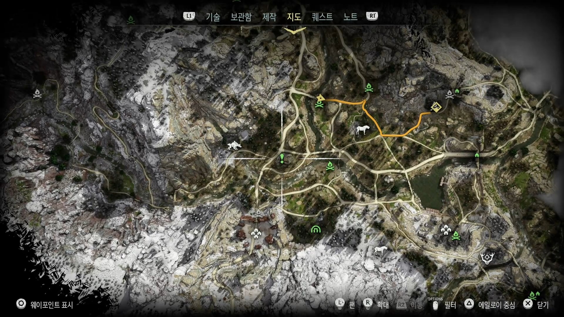 호라이즌 제로 던 - 잊혀진 자 퀘스트 위치