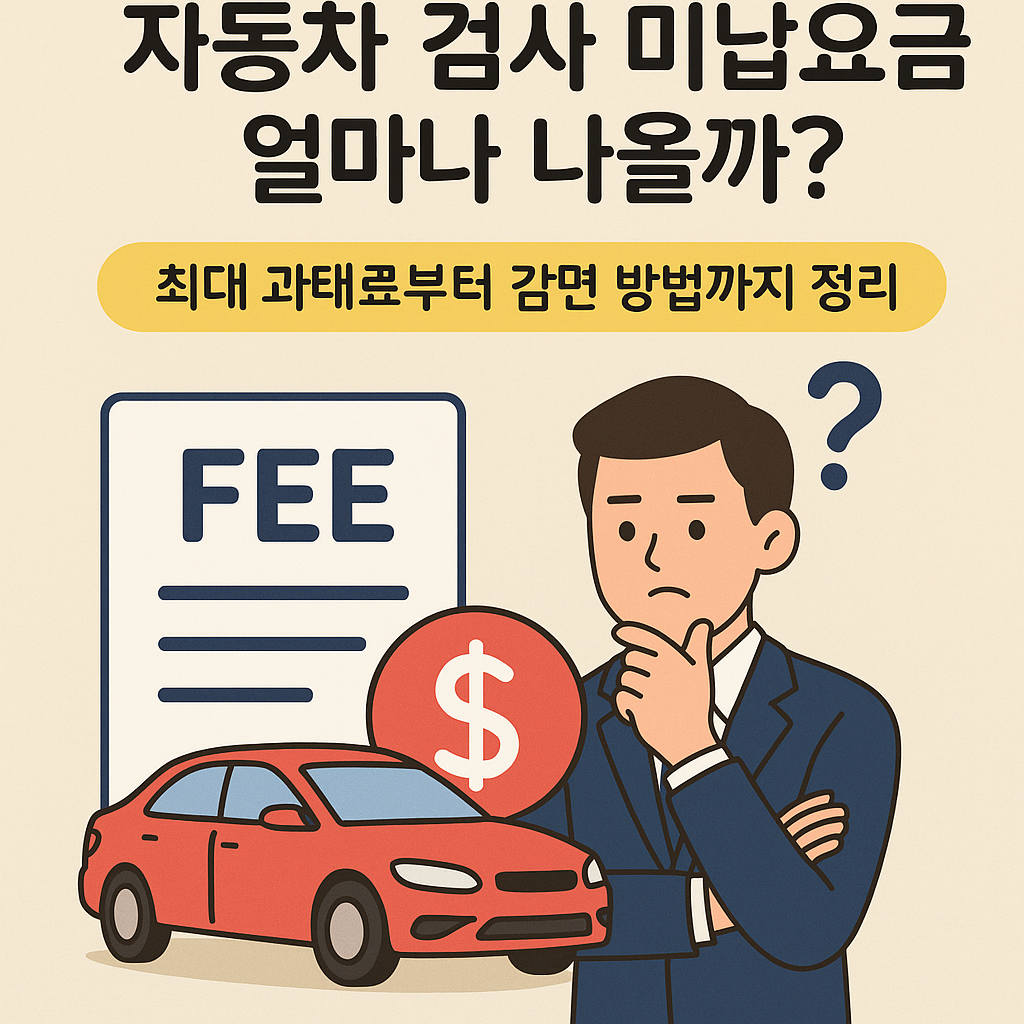 자동차 검사 미납요금 얼마나 나올까 최대 과태료부터 감면 방법까지 정리 관련 사진