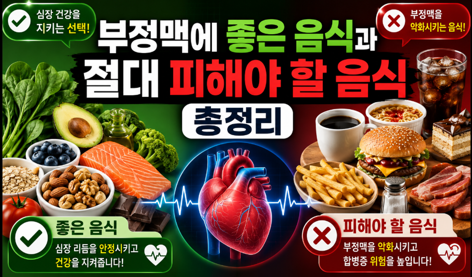 부정맥에 좋은 음식, 피해야 할 음식 완벽 가이드