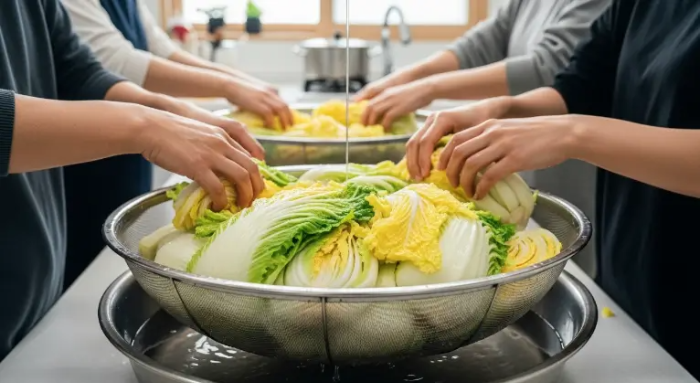 절임배추 물빼기