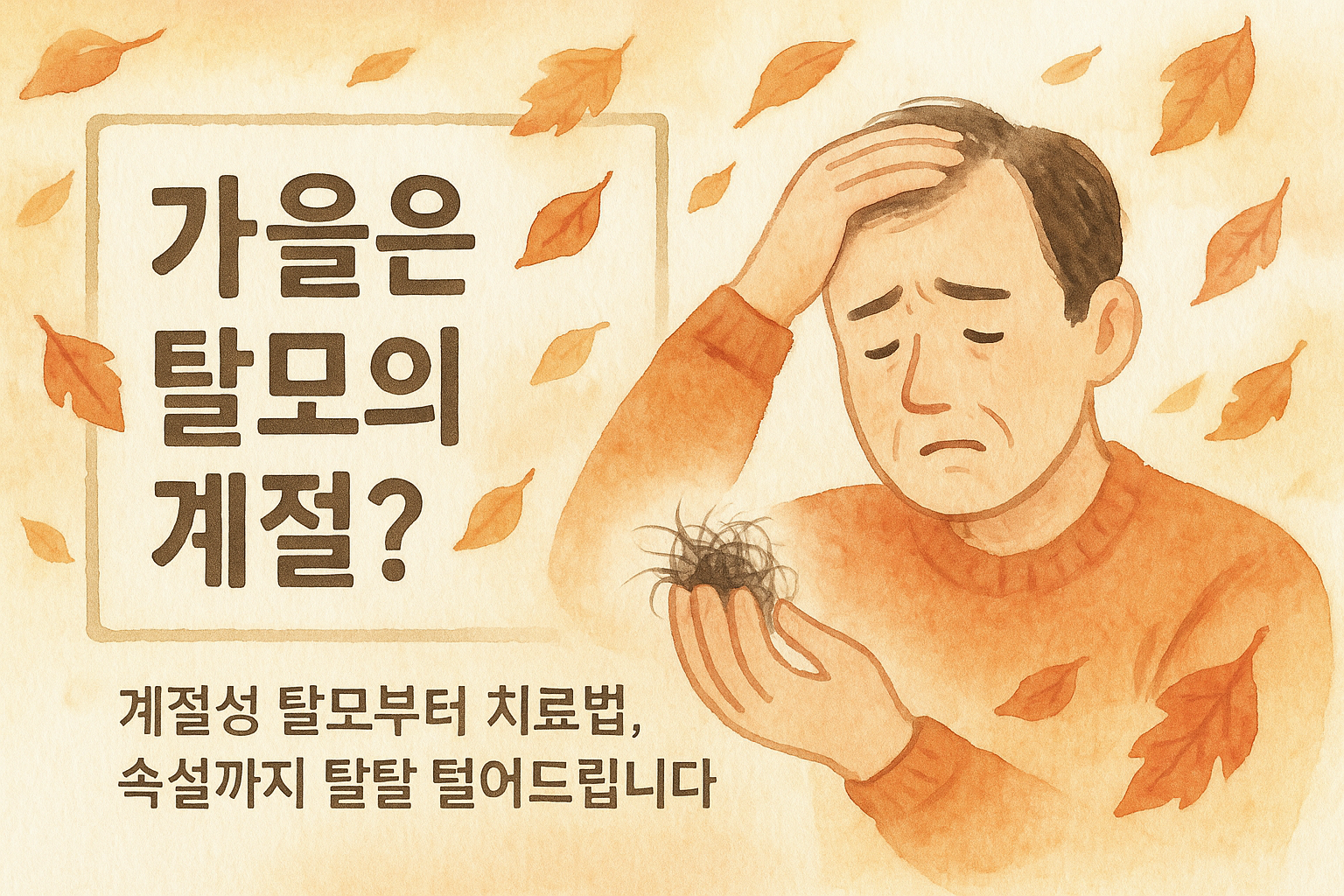 🍂 “가을은 탈모의 계절?”– 계절성 탈모부터 치료법, 속설까지 탈탈 털어드립니다