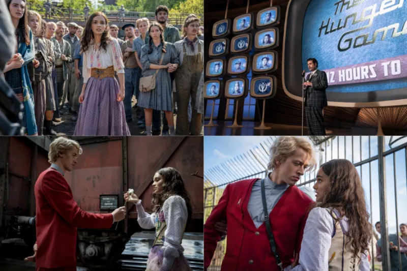 헝거게임: 노래하는 새와 뱀의 발라드에서 스노우와 루시 그레이 주요 장면들