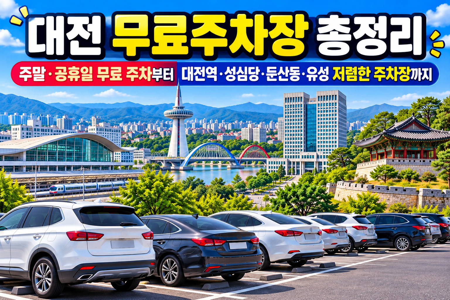 대전 무료주차장 총정리｜주말&middot;공휴일 무료 주차부터 대전역&middot;성심당&middot;둔산동&middot;유성 저렴한 주차장까지 관련 사진