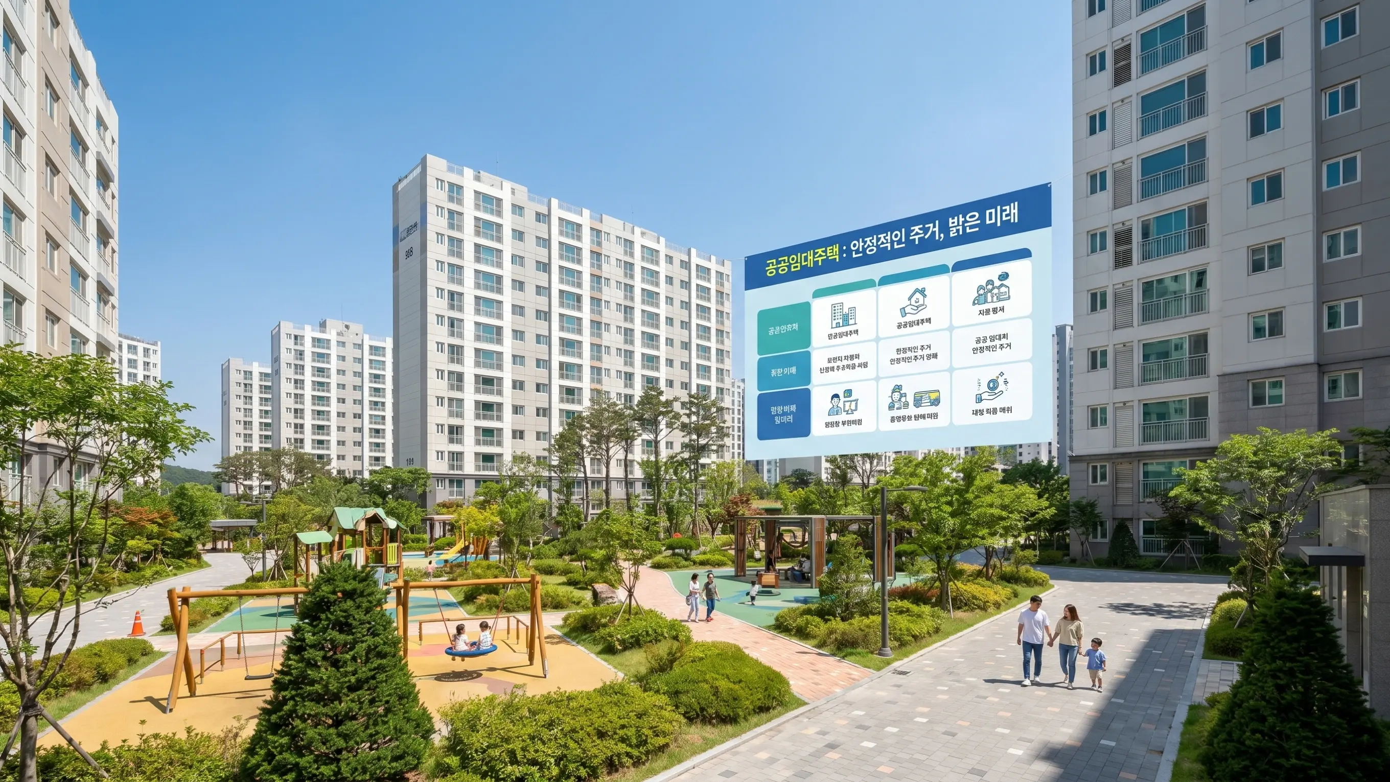 공공임대주택 설명 관련 인포그래픽 이미지