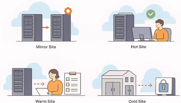 DR 사이트 구성 전략 삽화 이미지