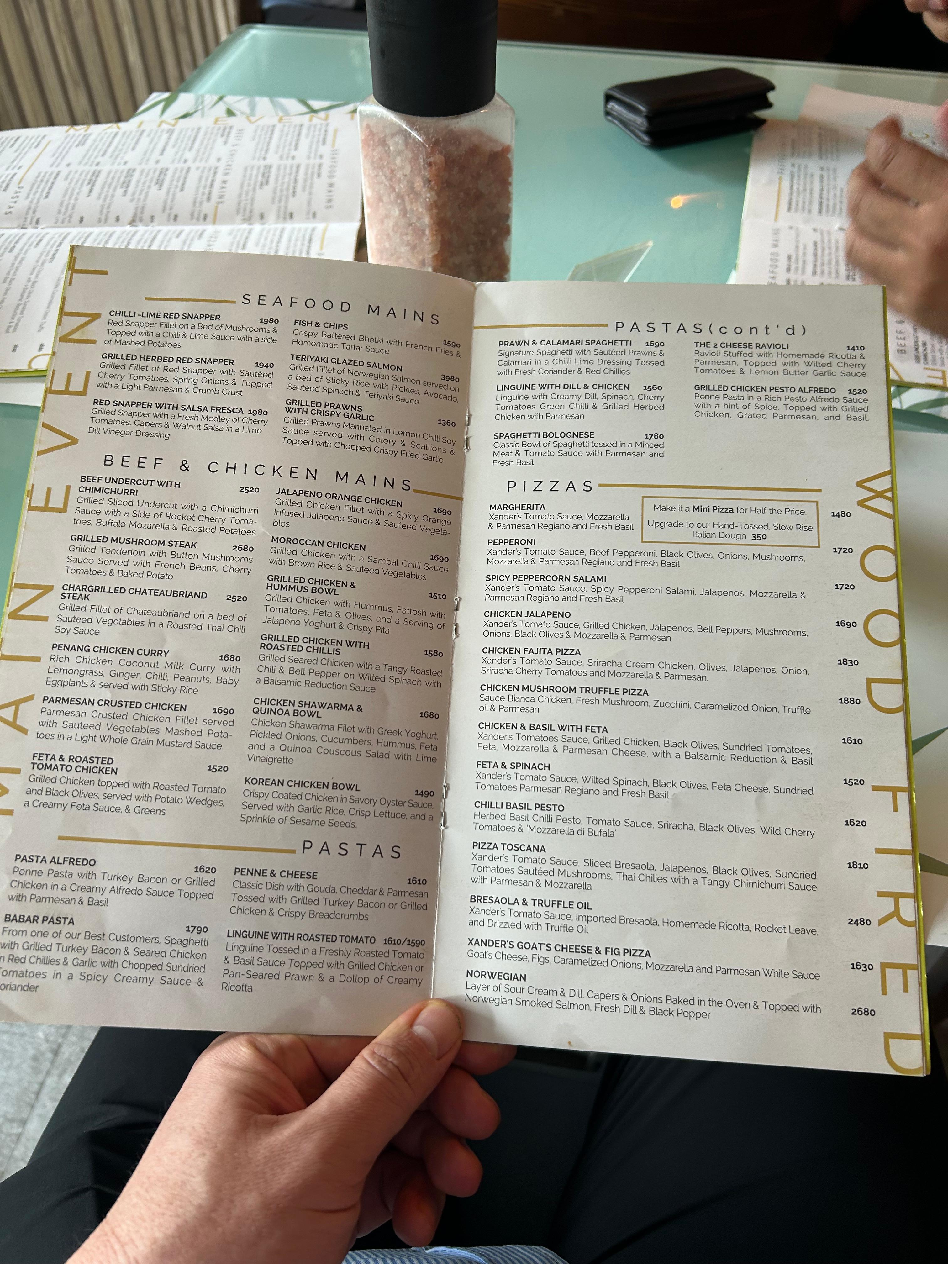 Xander&amp;#39;s Menu
