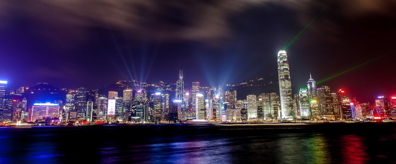 홍콩의 야경모습