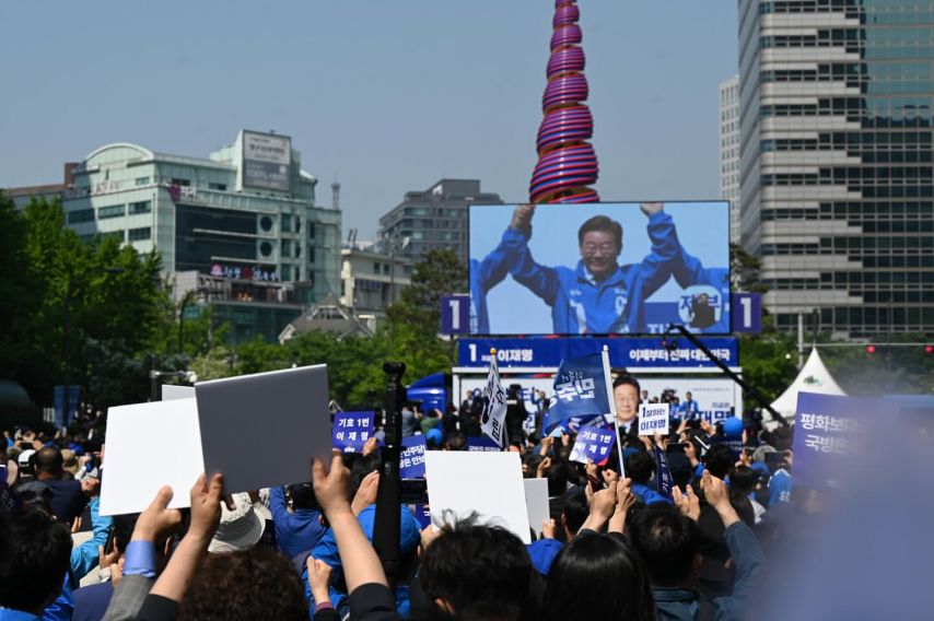 이재명 후보 유세 현장