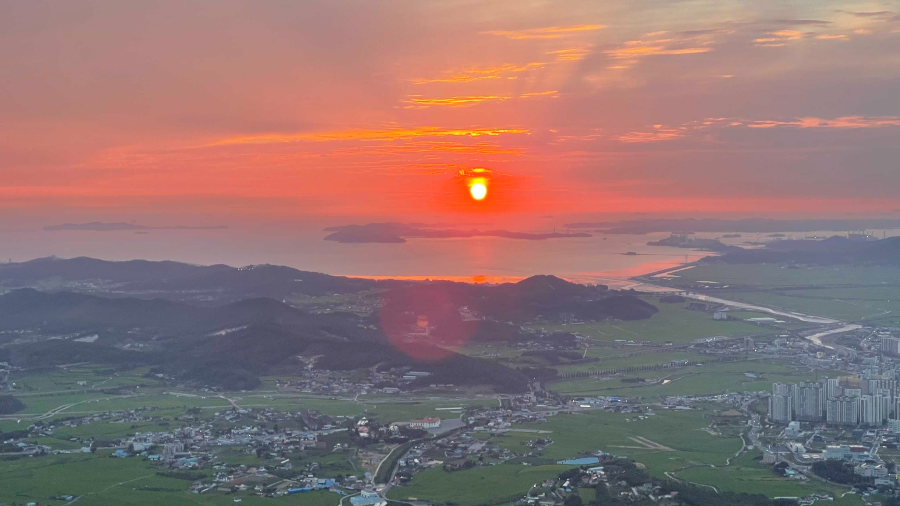 옥마산 전망대 노을감상