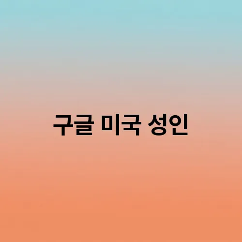 구글 미국 성인