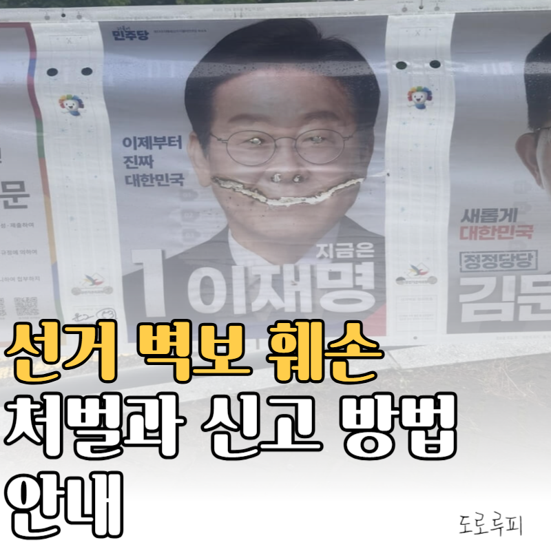 선거 벽보 훼손 처벌 신고 방법