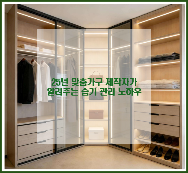 25년 맞춤가구 제작자가 알려주는 습기 관리 노하우