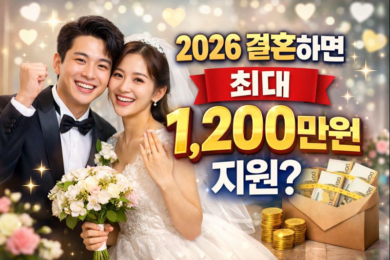 2026 결혼장려금 신규 지역 공개! 결혼만 해도 최대 1,200만원 지원