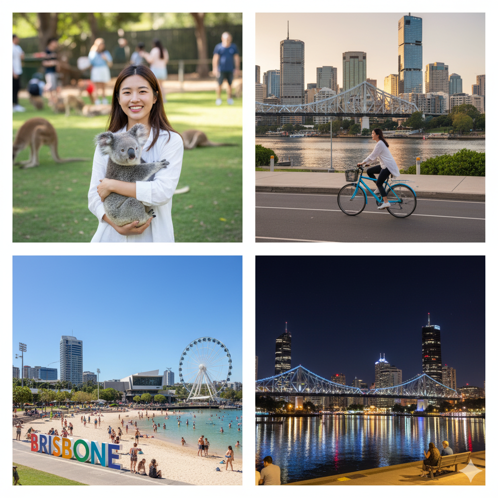 코알라 안고 캥거루 먹이주는 브리즈번 하루! 강변 자전거 &amp; 사우스뱅크 문화까지 완벽 여행 코스 팁과 예상 경비