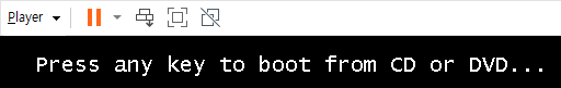 가상 머신 부팅 시 나오는 메시지
Press any key to boot from CD or DVD...
