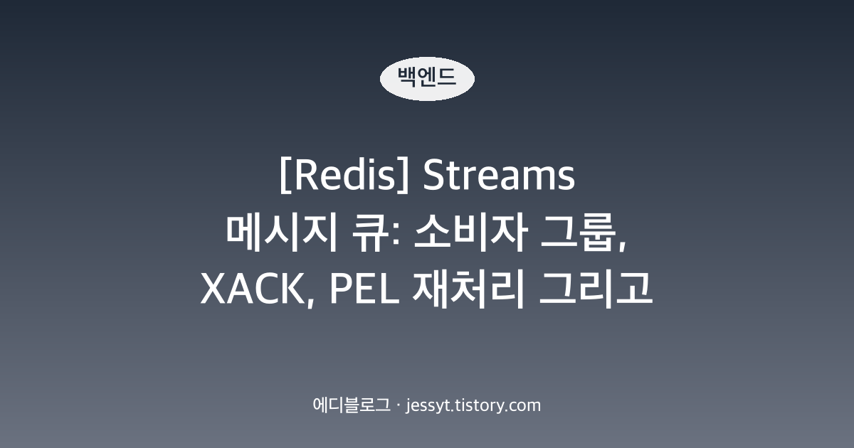[Redis] Streams 메시지 큐: 소비자 그룹, XACK, PEL 재처리 그리고 Kafka 비교