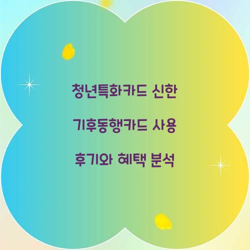 청년특화카드 신한 기후동행카드