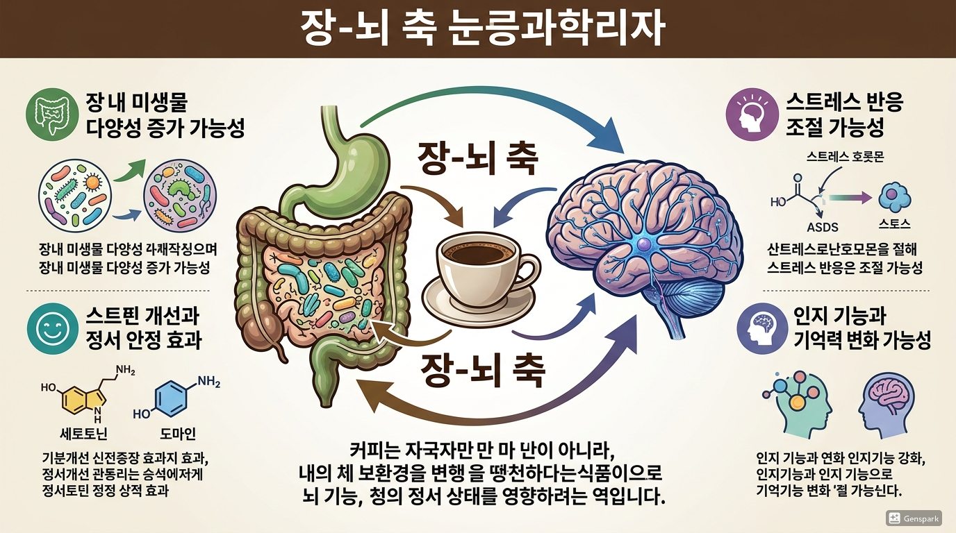 장-뇌 축과 커피의 관계