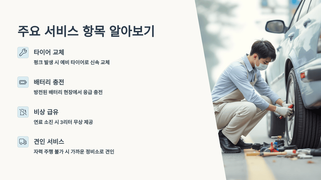 주요 서비스 항목 알아보기