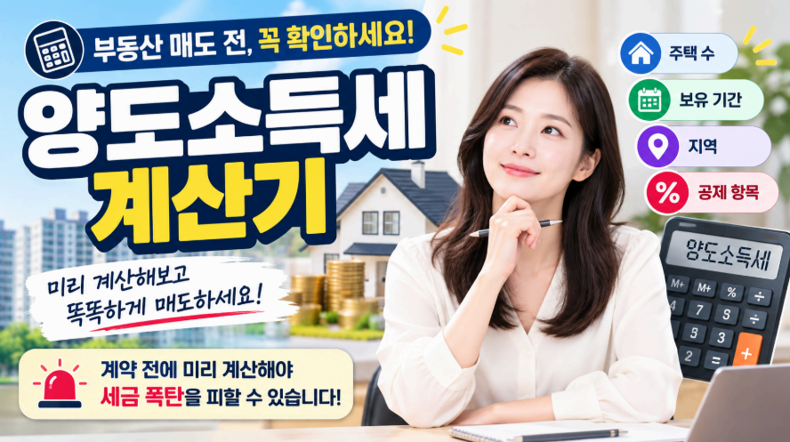 양도소득세 계산기 이미지사진