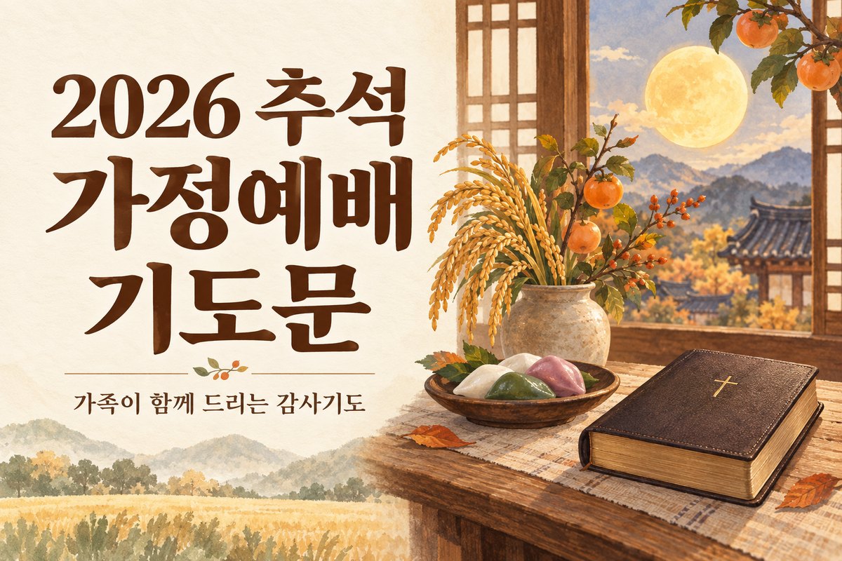 추석 가정예배 기도문