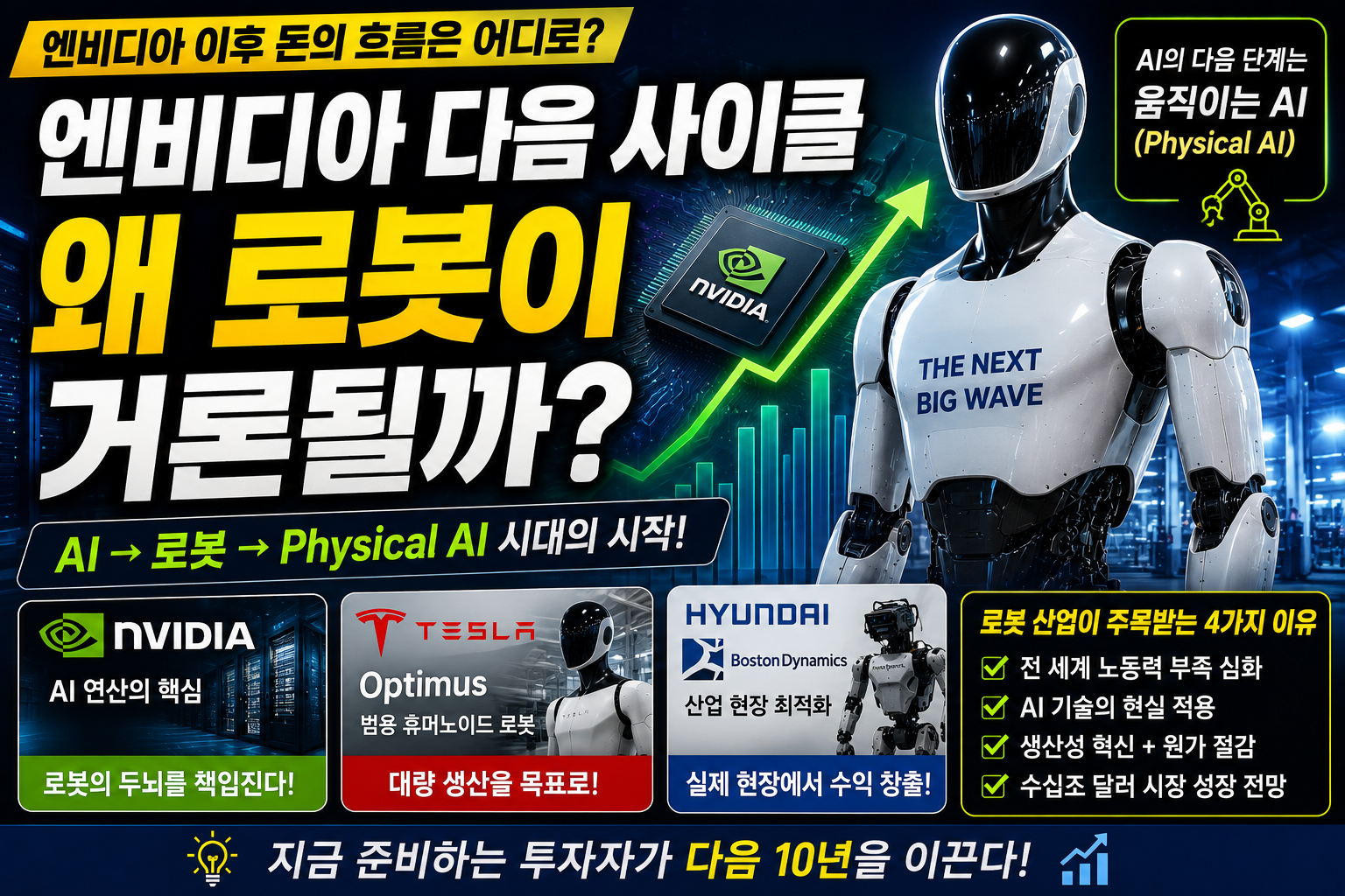 엔비디아 다음 사이클과 휴머노이드 로봇 Physical AI 투자 분석