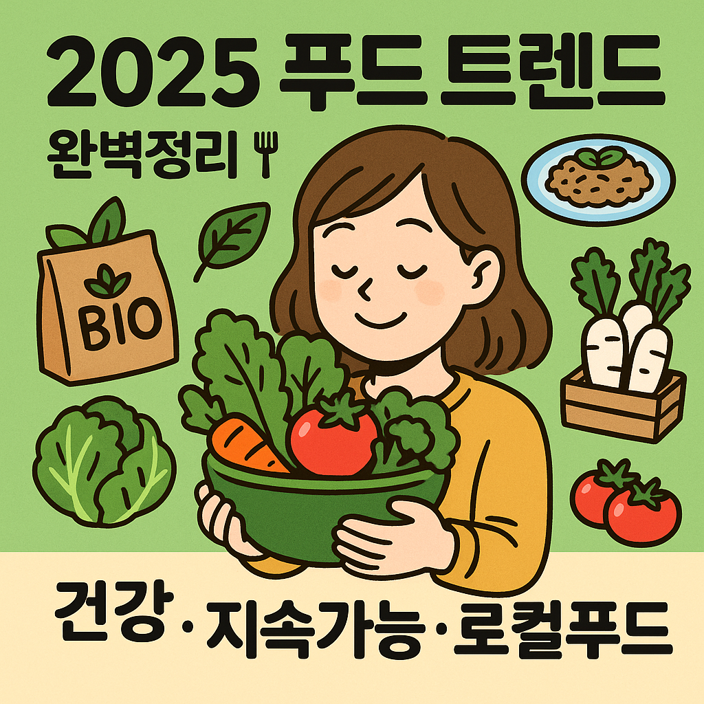 2025 푸드 트렌드 완벽정리 🍽️ 건강·지속가능·로컬푸드의 시대 관련사진