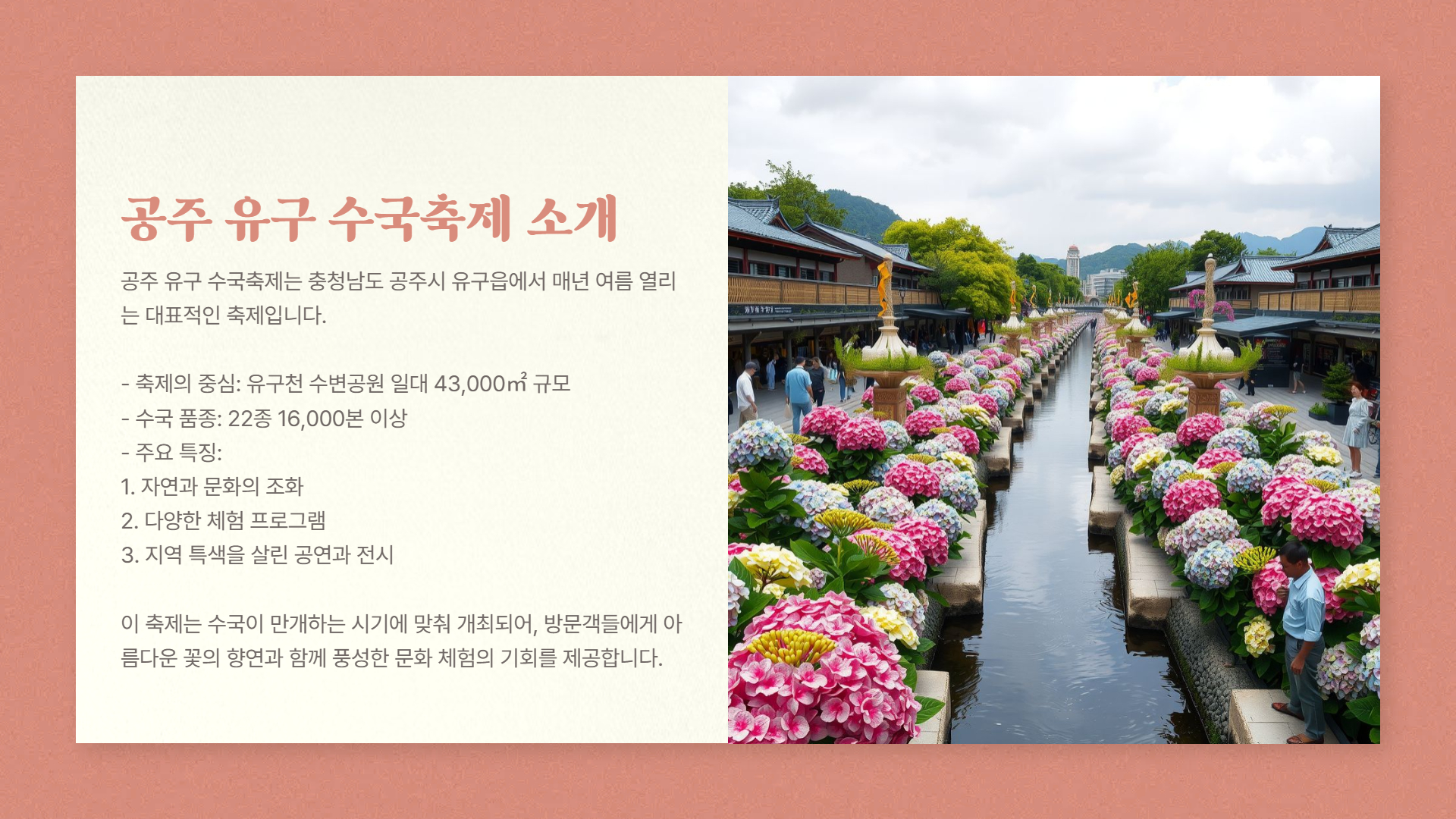 공주 유구 수국축제 일정과 하이라이트 총정리