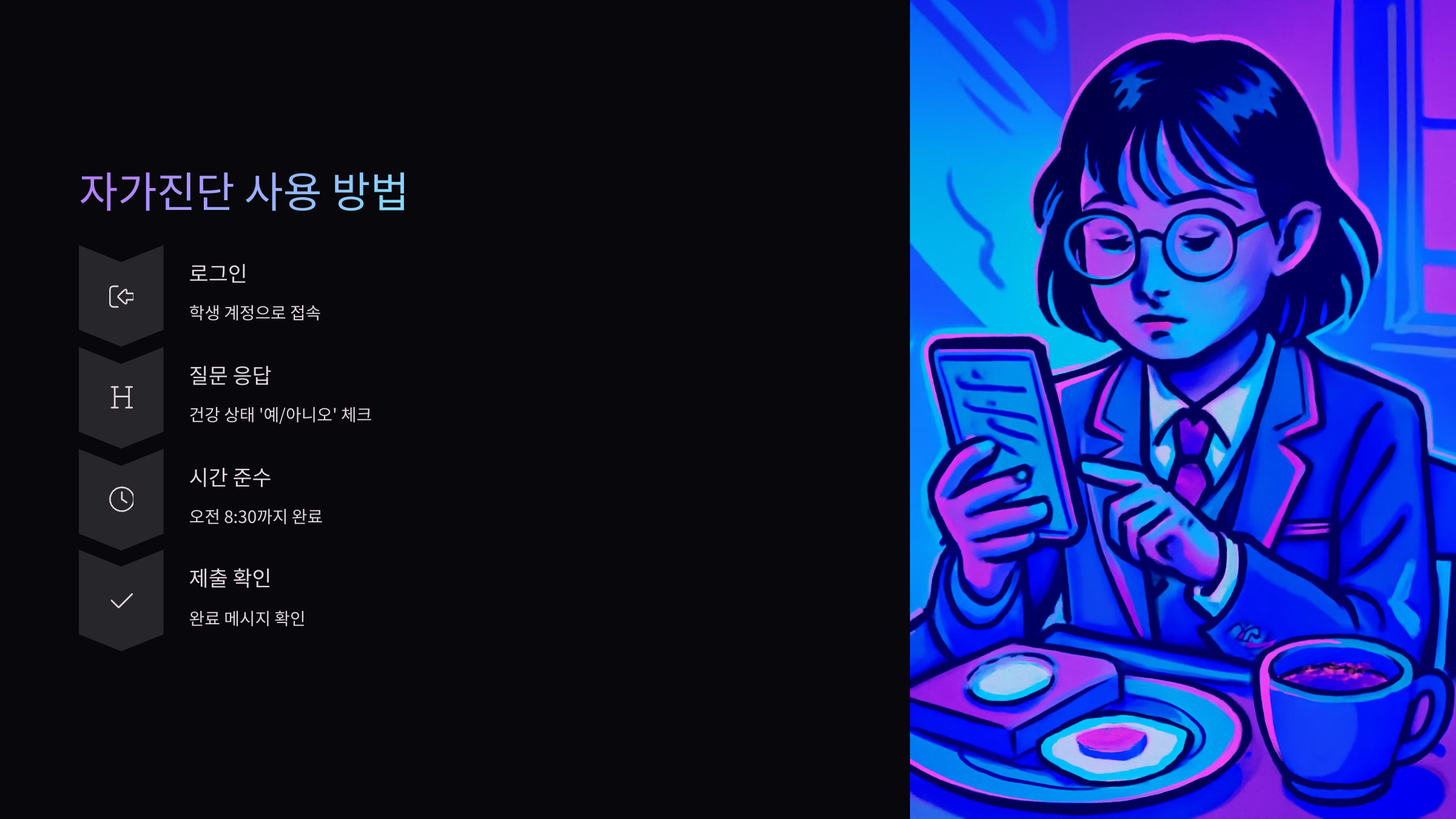 자가진단-사용방법