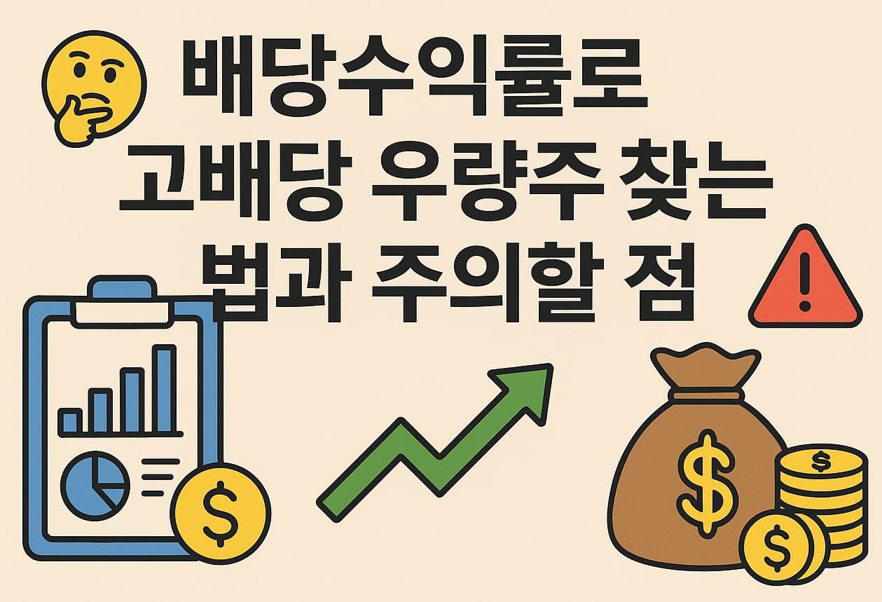 💰 배당수익률로 고배당 우량주 찾는 법과 주의할 점: 현금흐름 만드는 투자 전략 📈