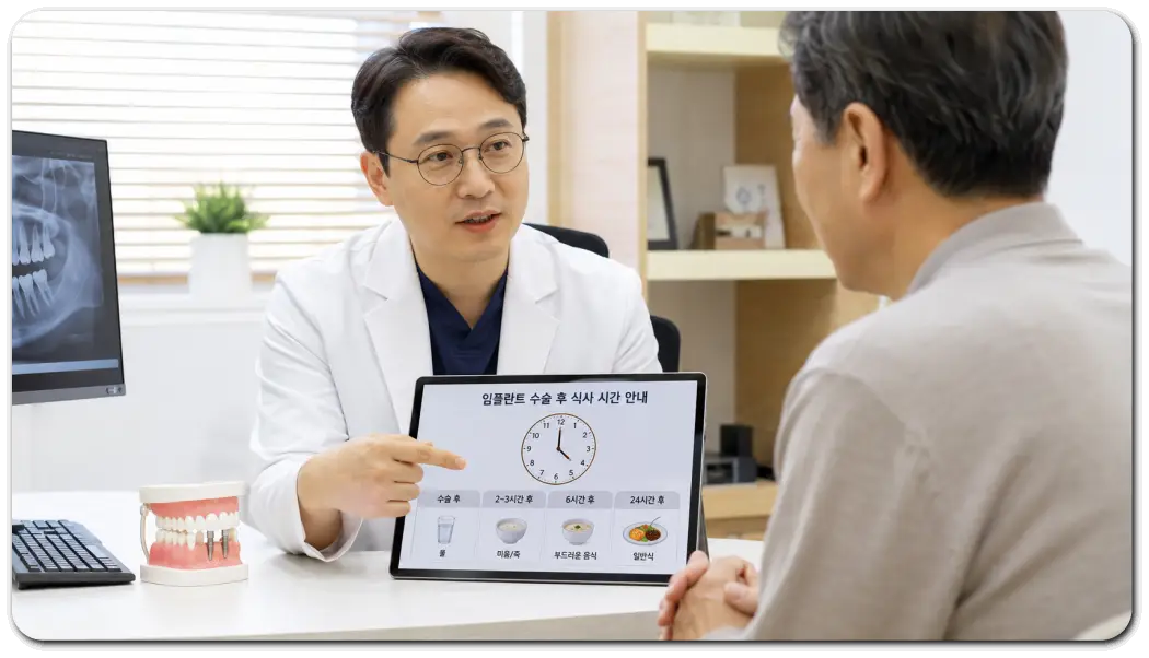 임플란트-후-식사-시간-상담